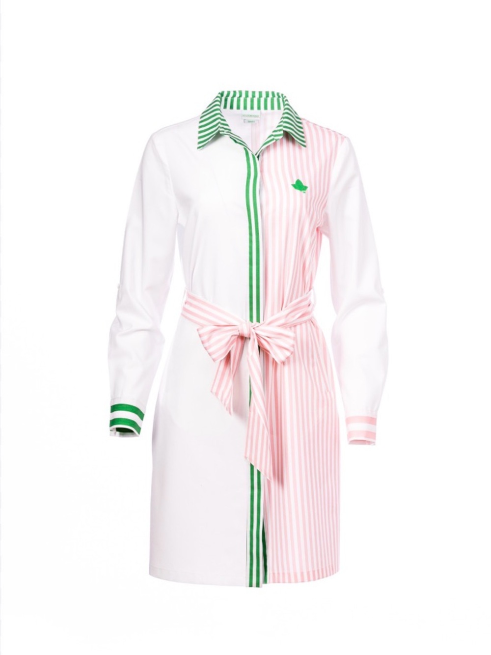 Ivy Storehouse Alpha Kappa Alpha Contrast Stripe long sleeve Shirt Dress -  XXL